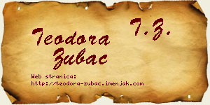 Teodora Zubac vizit kartica